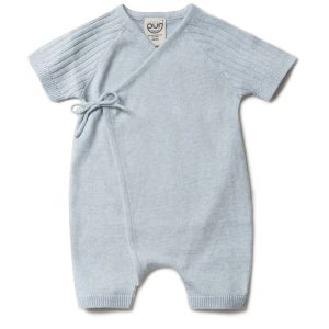 Puri organic Overall kurze Beine (hellblau)