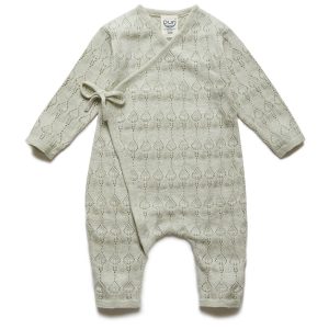 Puri organic Overall Ajour, lange beine (tea green)