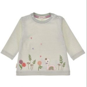 Bondi T-Shirt langarm geringelt ´Blumenwiese´