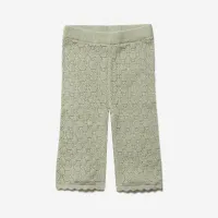 Puri organic Pant feiner Ajourstrick (pistazie)