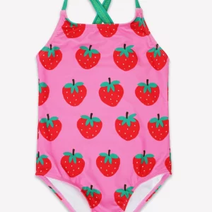 Toby Tiger Kinder Badeanzug mit Erdbeer-Druck, UV-Schutz UPF 50+