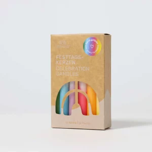 Grimms Festtags-Kerzen Dip-Dye Regenbogen