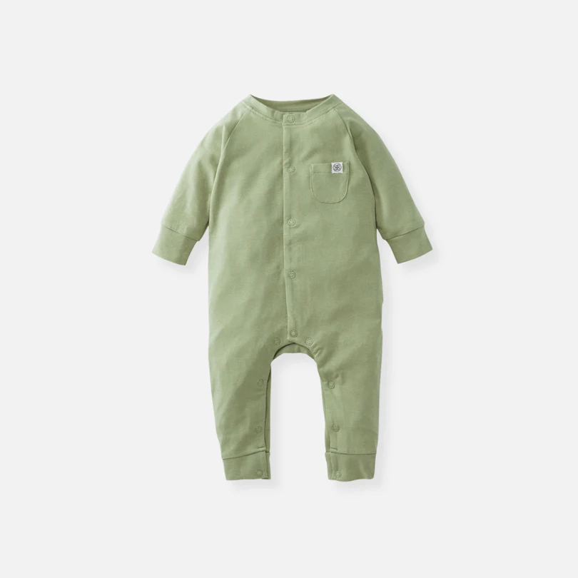 Cloby Spielanzug in olive green – UPF 50+